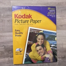 Kodak Picture Paper 8.5" x 11" Matte Finish - Medium Weight 25 Sheets / Unopened