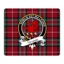 Stuart Scottish Clan Crest Mouse Pad - Family Tartan Gift