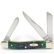 CASE XX KNIVES MEDIUM STOCKMAN GREEN KENTUCKY BLUEGRASS BONE 6318 SS (22762) POC