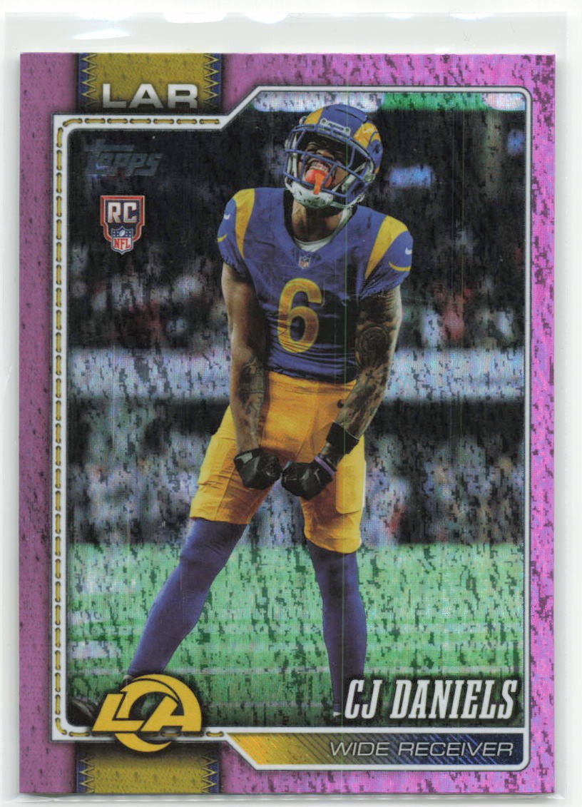2026 Topps Flagship #391 CJ Daniels Pink Sandglitter RC Los Angeles Rams