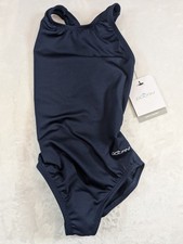 Dolfin Women's Size 24 Ocean Solid Performance Back One-Piece Swim Suit Navy NWT
