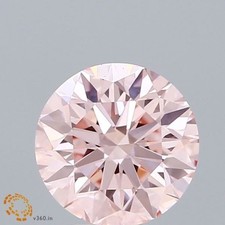 Round 1.28 Ct Fancy Intense Pink VS1 IGI Certified Lab Grown CVD Diamond ROUND