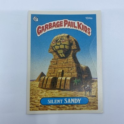 Garbage Pail Kids Silent Sandy 104a OS3 1986 Sticker Card   Two-Star Back Var