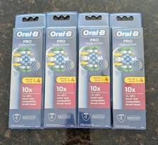 New (4) Packs (16 Pieces) ORAL-B PRO FLOSS ACTION Toothbrush Heads Four 4-Packs 