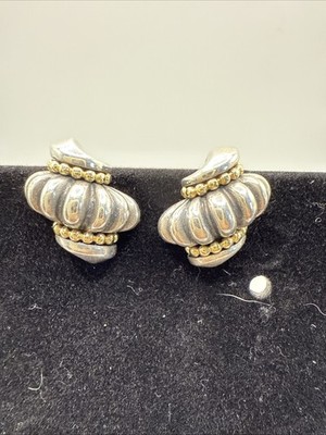 LAGOS Bicolor Ohrstecker Ohrringe 925 Silber & 750 Gold
