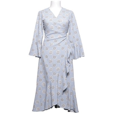 Dry Lake, Wickelkleid, Größe: S, Mio Mid Dress, Blau/Weiß #Eog