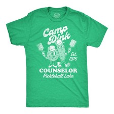 Mens Camp Dink Counselor Pickleball Lake T Shirt Funny Pickle Ball Lovers Joke