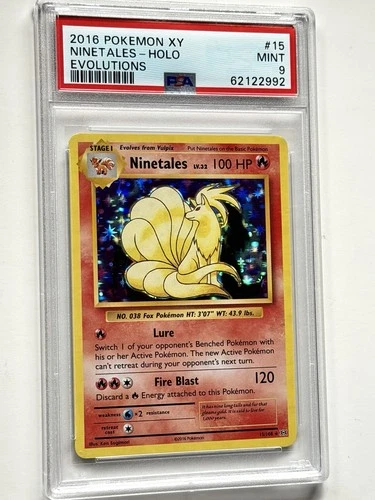 Pokémon | Ninetales 15/108 Holo 2016 XY Evolutions | PSA 9 Mint