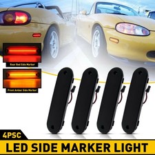 Front Led Rear Marker Side Light For 1990-2005 Mazda Mx-5 Miata Smoked Lamp D