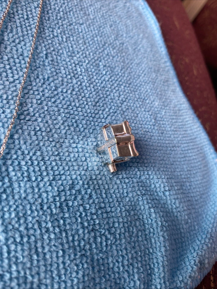 Tiffany and Co. prata 925 caixa de presente trava, pingente de berloque e colar 925 - Imagem 4 de 4