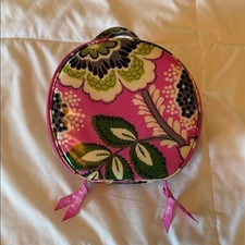 Vera Bradley Pricilla Pink Plastic Cosmetic C...