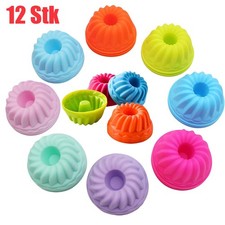 12 stk Gugelhupfform Silikon Mini Gugelhupf Backform Kuchenform Bäcker ca. 6,5cm