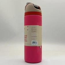 Owala FreeSip Insulated Stainless Steel Water Bottle with Straw 24 OZ Rose Red