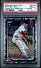 Payton Tolle 2024 Bowman Draft Chrome 1st Sunflower Seeds PSA 10 SSP RC