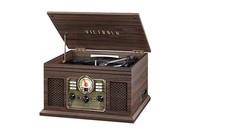 Victrola The Quincy 6-in-1 Bluetooth Record Player  Multimedia Center