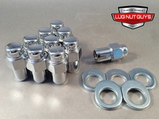 20 Lug Nuts 12-20 Chrome Mag Wheel Nut .75 Shank Keystone Offset Washers