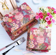 Floral Print Kraft Bake Boxes - Brownie Truffle Cake Slice Macaron Packaging