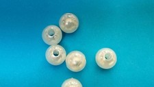 Bastelbedarf PERLEN 8 MM WEISS Basteln Hobby kreativ Gestalten Deko Modeschmuck