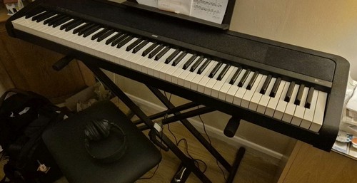 Korg B1 Digital Piano, Stand, Pedal, Stool, Headphones Set (88 Weighted Keys) - Picture 1 of 1