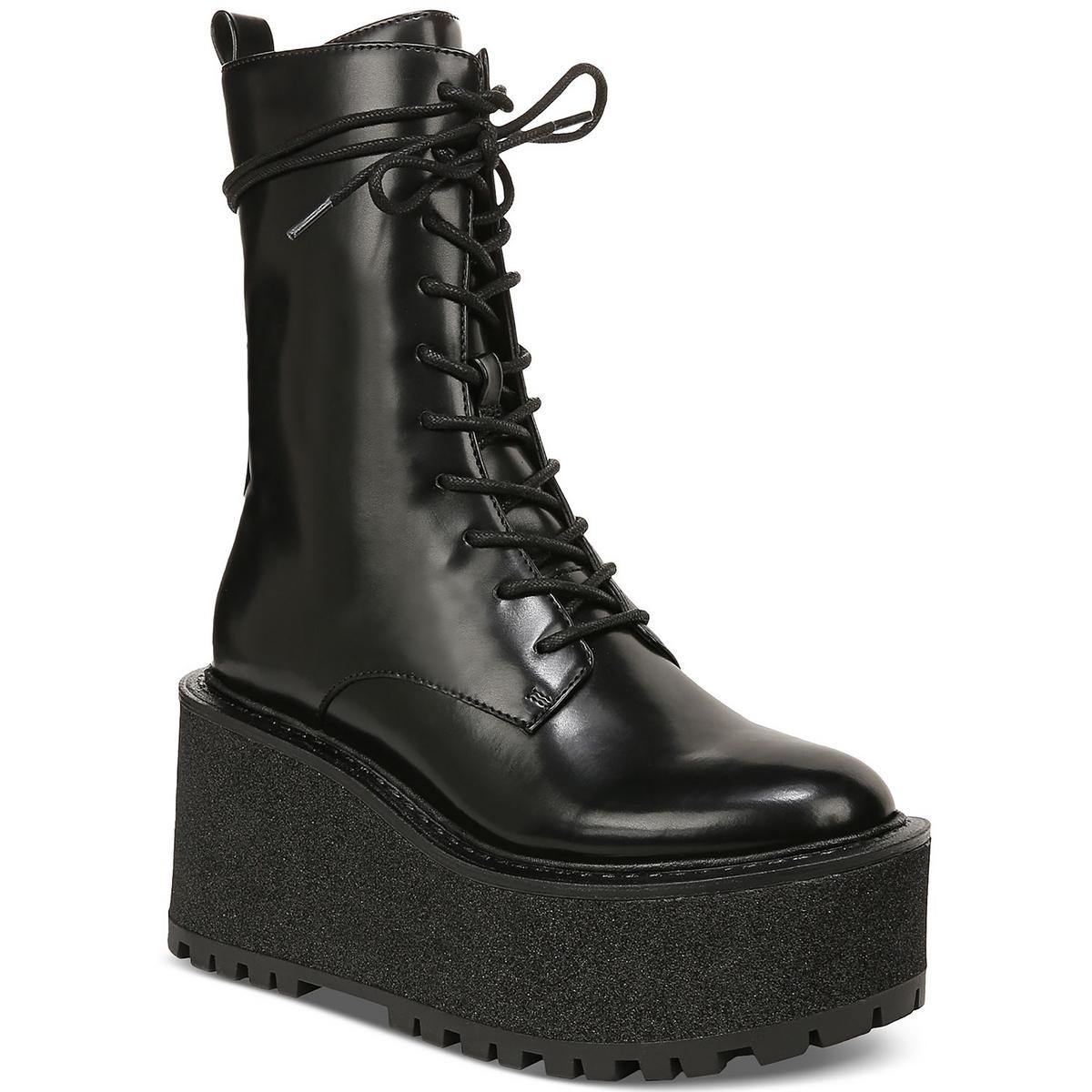 Женские сланцы Circus, черные ботинки в боевом стиле на шнуровке, 7.5 Medium (B,M) BHFO 4148
