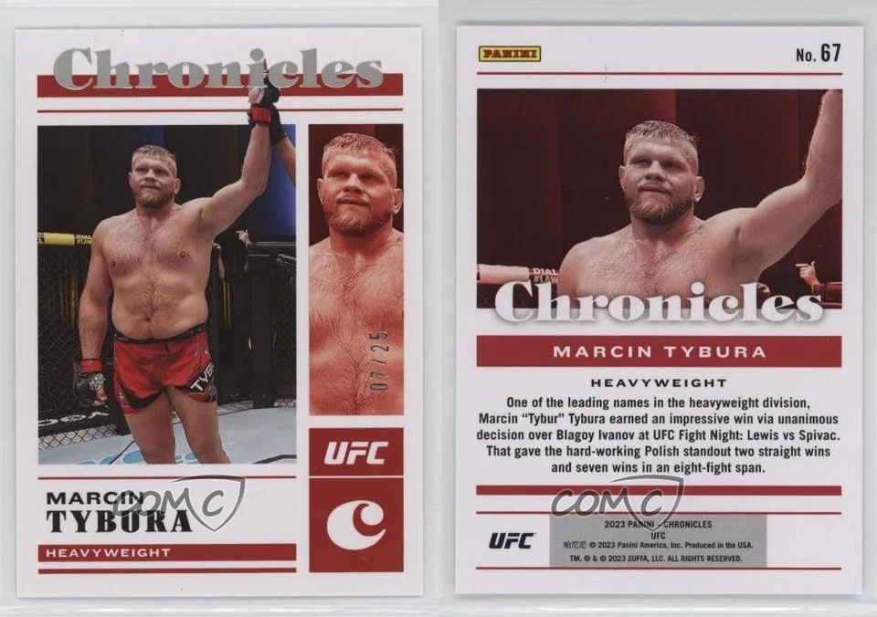 2023 Panini Chronicles UFC Holo Silver 7/25 Marcin Tybura #67 1b9b - Image 3 of 3