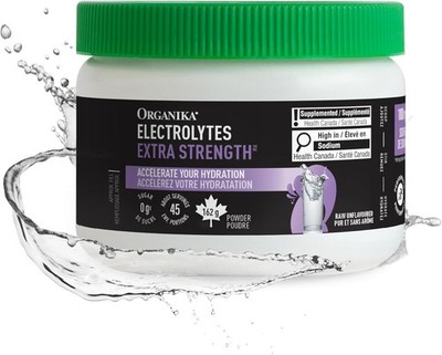 Organika Electrolytes Unflavored Healthy Replenishment Saltier Taste 162g NEW