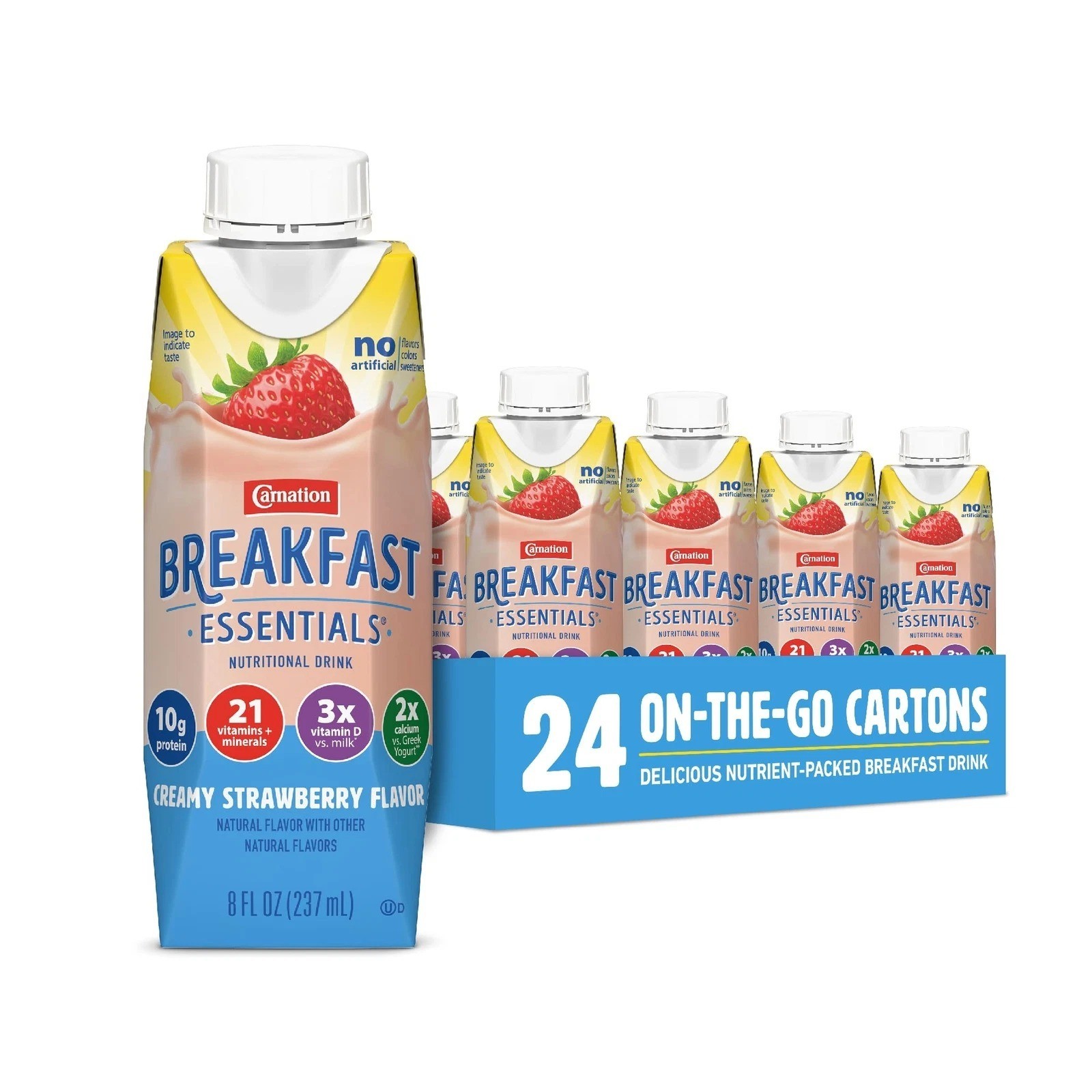 Carnation Breakfast Essentials Strawberry Nutritional Drink 