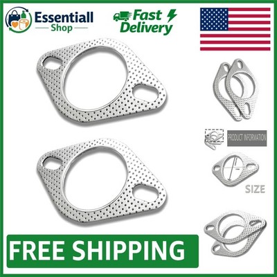 Reinforced 2 Pcs Car Exhaust Gasket, 3.0In for Strong Performance & Reliability