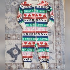 Hanna Andersson Hearts Organic Cotton Baby Pajamas sz12-18m