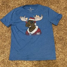 Abercrombie  Fitch Blue Moose Graphic Tee