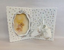 Precious Moments Baby Picture Frame 1991 with Jesus Loves Me on the shoes