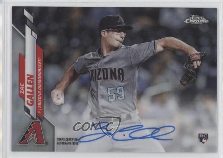 2020 Topps Chrome Rookie Auto Refractor 322/499 Zac Gallen #RA-ZG Auto RC 1pd