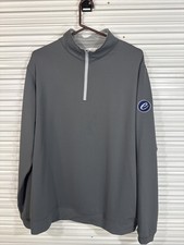 Peter Millar Men's Long Sleeve Golf 1/4 Zip Pullover Gray XL