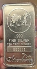 SilverTowne 10 oz .999 Fine Silver Bar Ten Commandments Theme Collectible Silver