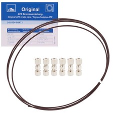 ATE 5m STAHL-BREMSLEITUNG Ø 4,75mm BREMSROHR + 6x SCHNELL-VERBINDER ohne BÖRDELN