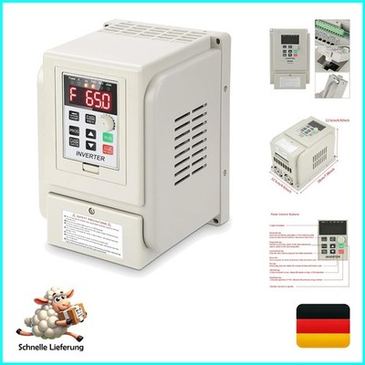 Jadeshay Frequenzumrichter 220V 2,2kW Einphasig für 3-Phasen Wechselstrommoto...