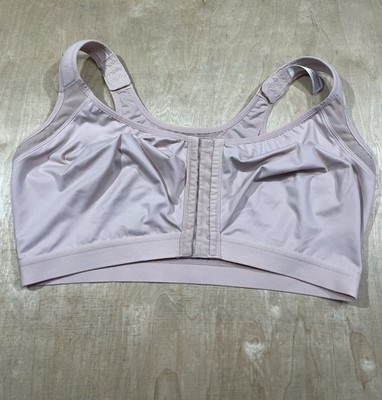 Delimira Womens Full Coverage Front Closure Firm Support Wire Free Bra 42G Pink
