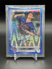 2022 Topps Chrome - #RA-GJ Griffin Jax Blue Raywave Refractor Rookie Auto /150