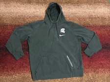Michigan State University MSU Spartans men's XL Nike green hoodie sweatshirt