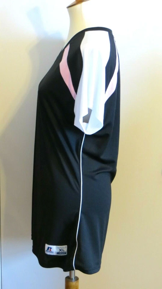 Camiseta deportiva Russel para mujer XL Dri-Power Pullover corta Slv negra blanca rosa Foto 4 de 4