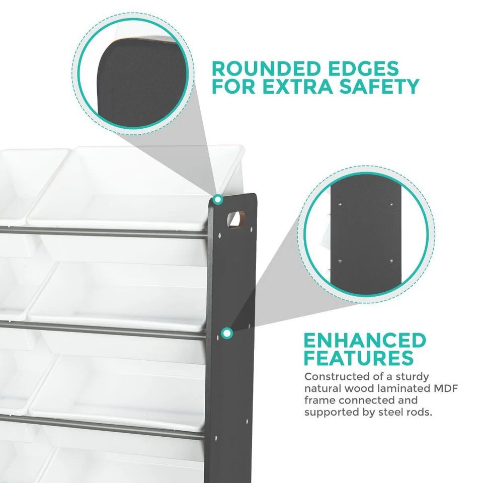 Prateleira de livros infantis de madeira estilingue organizador estante de livros - Imagem 2 de 4