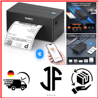 Münbyn Bluetooth Labeldrucker für Shopify, Ebay & Co.