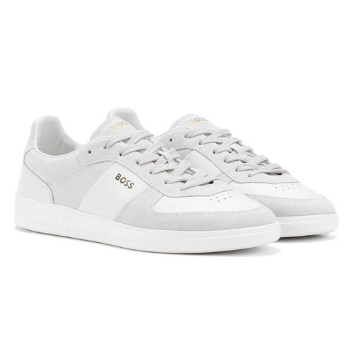 Zapatillas Boss by Hugo Boss Tenn blancas todas las tallas gamuza cuero PVP £229 HBBWG1 - Imagen 11 de 12
