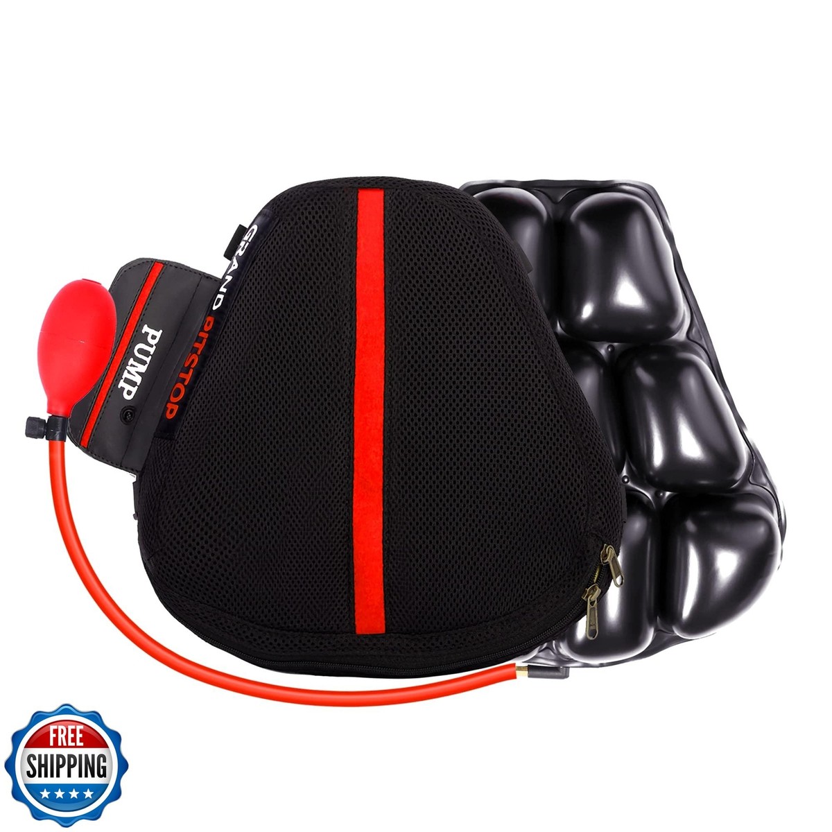 GRAND PITSTOP Motorcycle Air Seat Cushion, on The go inflate