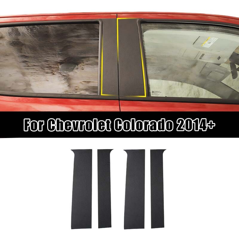 Car Window B Pillar Posts Trim Sticker Decal for Chevy Colorado/GMC CANYON 2015+