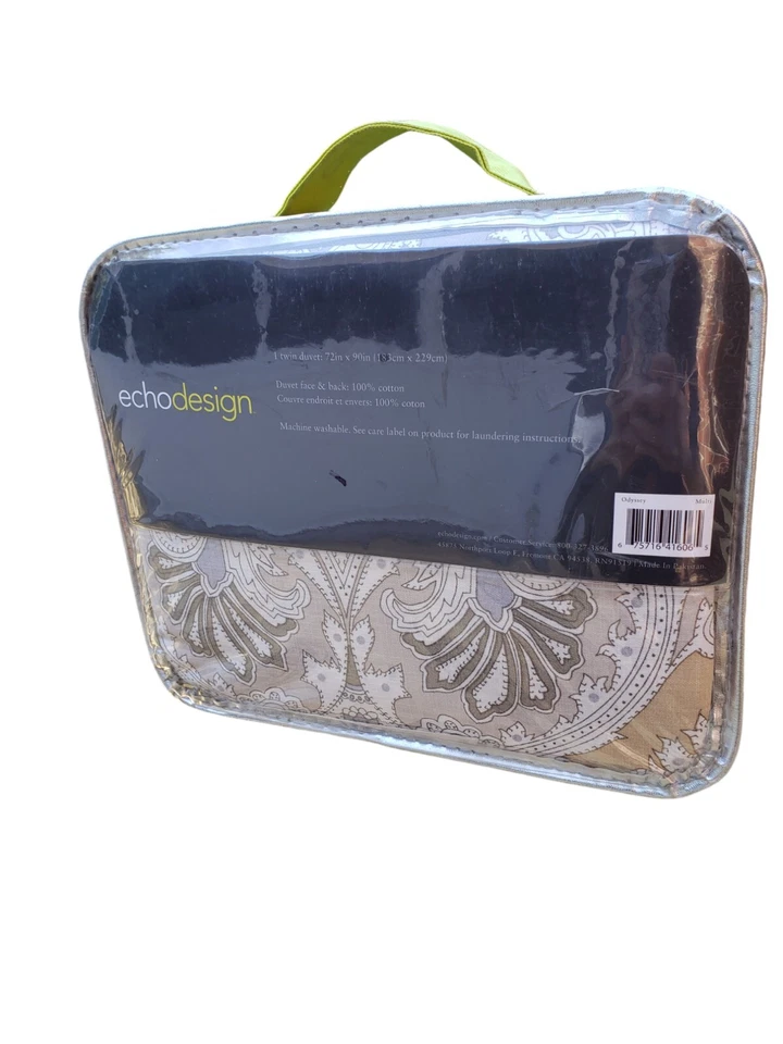 Echo Design 双被套 Odyssey 全新 包装 72 英寸 90 英寸 100% 棉 80 美元 — 第 2/4 张图片