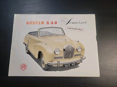 Vtg Original Car Dealership Brochure Austin A40 Somerset Convertible 