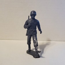 1963 Louis Marx WW2 World War 2 II Gray German Soldier 60MM Figure Figurine