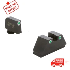 AmeriGlo GL-329 3 Dot Sight Set Tritium Front .315 inch Rear .394 inch for Glock