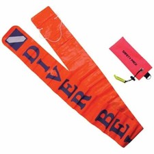 6' Surface Marker Sausage with Whistle and Pouch Scuba Diving - Inflated by Octo